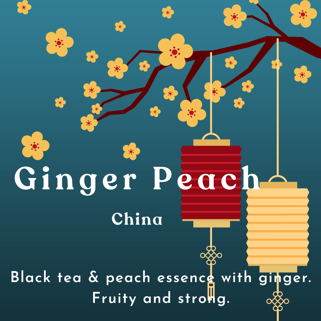 Ginger Peach Tea sign